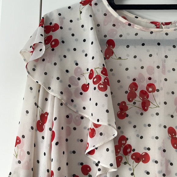 F21 Cherry Blouse - Picture 3 of 3